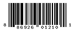 UPC barcode number 886926012101