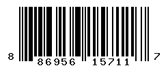 UPC barcode number 886956157117