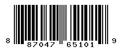 UPC barcode 887047651019