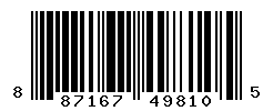 UPC barcode number 887167498105