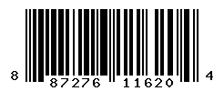 UPC barcode number 887276116204