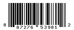 UPC barcode number 887276539812