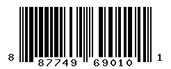UPC barcode number 887749690101