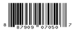 UPC barcode number 887909070507