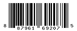 UPC barcode number 887961692075