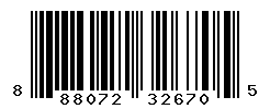 UPC barcode number 888072326705