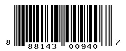 UPC barcode 888143009407