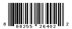 UPC barcode number 888255264022