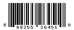 UPC barcode number 888255264510