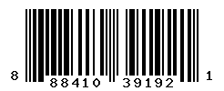 UPC barcode number 888410391921