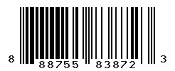 UPC barcode number 888755838723