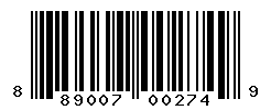 UPC barcode number 889007002749