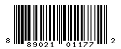 UPC barcode 889021011772
