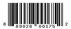 UPC 889028001752 barcode image