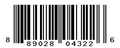 UPC barcode number 889028043226