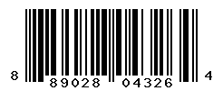 UPC barcode number 889028043264