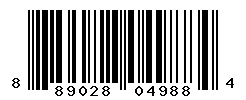 UPC barcode number 889028049884