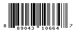UPC barcode number 889043106647