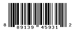 UPC barcode number 889139459312