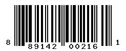 UPC barcode 889142002161
