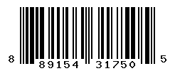 UPC barcode number 889154317505