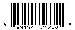 UPC 889154317505 barcode image