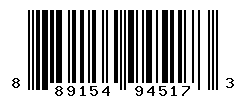 UPC barcode number 889154945173