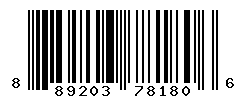 UPC barcode number 889203781806
