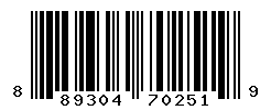 UPC barcode number 889304702519