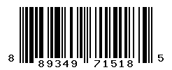 UPC barcode number 889349715185
