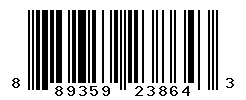 UPC barcode number 889359238643