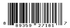 UPC barcode number 889359271817