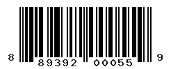 UPC barcode number 889392000559