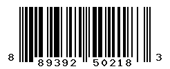 UPC barcode number 889392502183