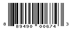 UPC barcode number 889490006743