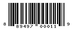 UPC barcode number 889497000119