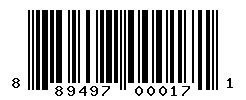 UPC barcode number 889497000171