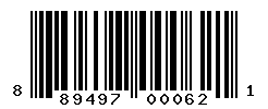 UPC barcode number 889497000621