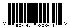 UPC barcode number 889497000645