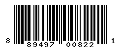 UPC barcode number 889497008221