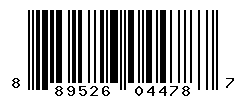 UPC barcode number 889526044787