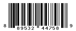 UPC barcode number 889532447589
