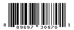 UPC barcode number 889697308701