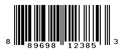 UPC barcode number 889698123853