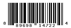 UPC barcode number 889698147224