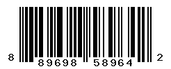 UPC barcode number 889698589642