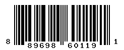 upc 889698601191 barcode image