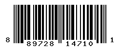 UPC barcode number 889728147101