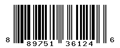 upc 889751361246 barcode image