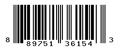 upc 889751361543 barcode image